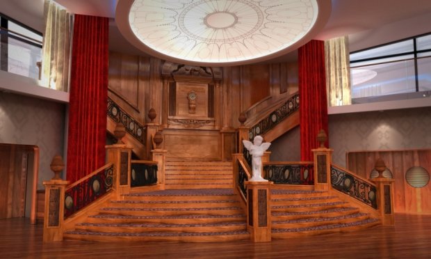Replica of the Titanic staircase