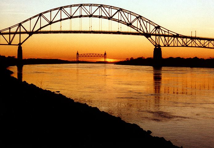 Sunset over Bourne Bridge