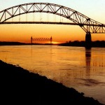 Sunset over Bourne Bridge